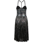 Black Polyester Women Dress