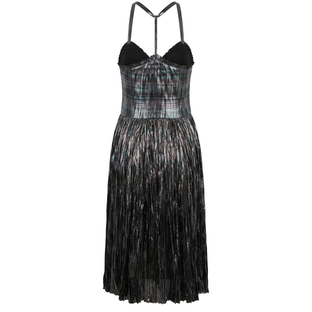 Black Polyester Women Dress