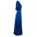 Blue Polyester Women Dress