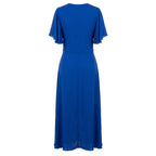 Blue Polyester Women Dress