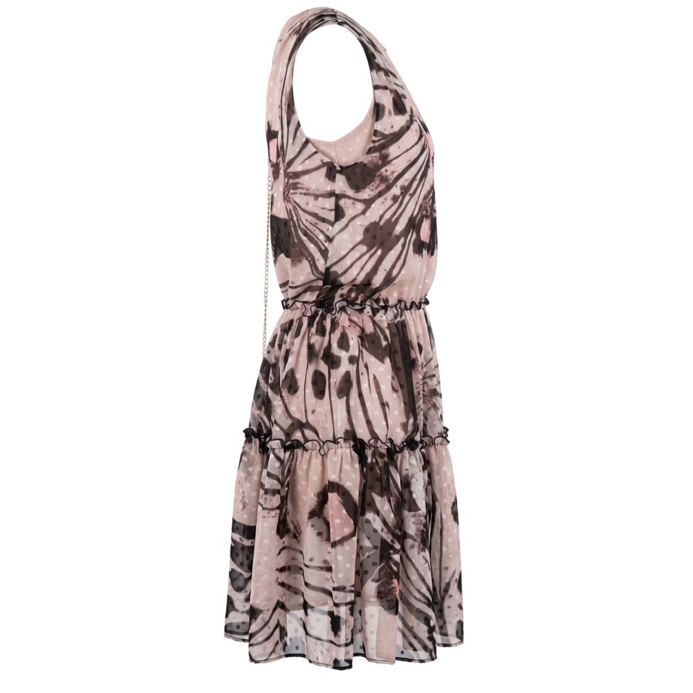 Pink Polyester Women Dress