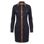 Blue Cotton Women Dress