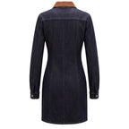 Blue Cotton Women Dress