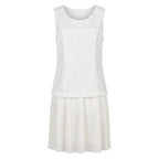 White Polyester Women Dress