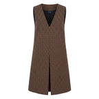 Beige Polyester Women Dress