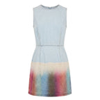 Blue Cotton Women Dress