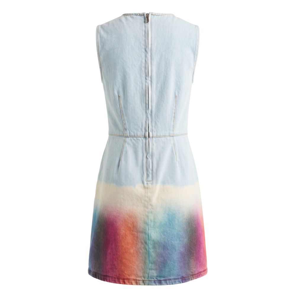 Blue Cotton Women Dress