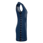 Blue Cotton Women Dress