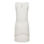 White Polyester Women Dress
