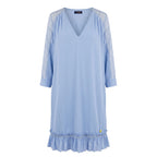 Blue Polyester Women Dress