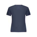 Blue Cotton Women T-Shirt