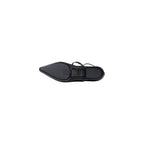 Black Polyester Platform Pumps