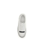 White Cotton Low Top Sneakers