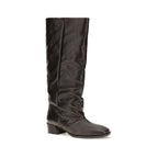 Brown Calf Leather Bos Taurus Flat Boots