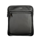 Black Polyurethane Men's Shoulder Bag