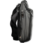 Black Polyurethane Men's Shoulder Bag