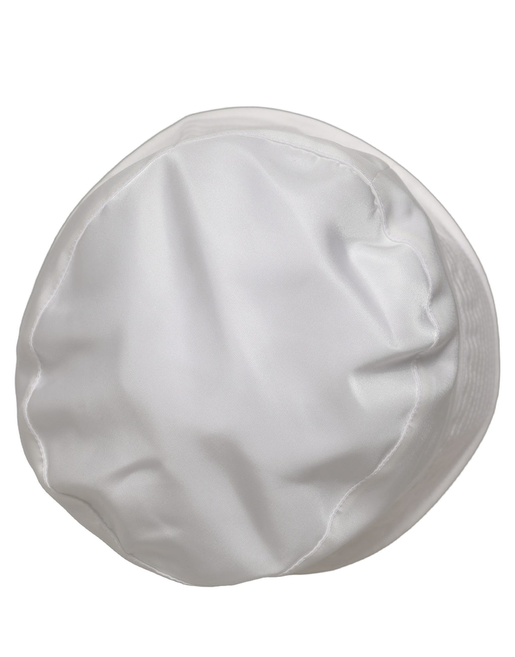 Men White Nylon Wide Brim Bucket Capello Hat