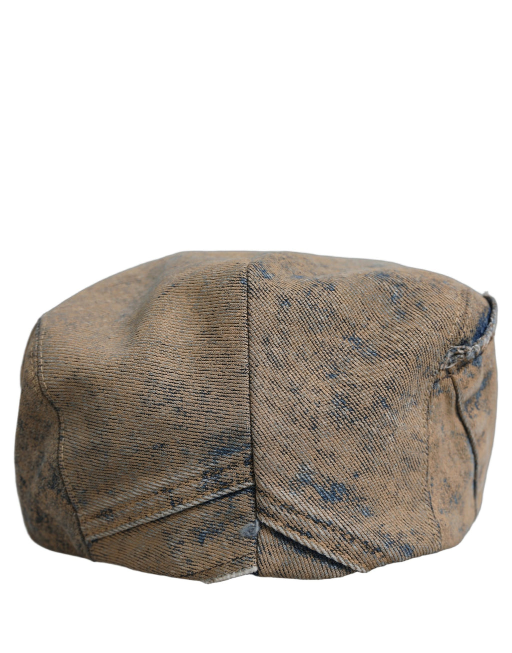 Brown Cotton Denim Newsboy Capello Cabbie Hat