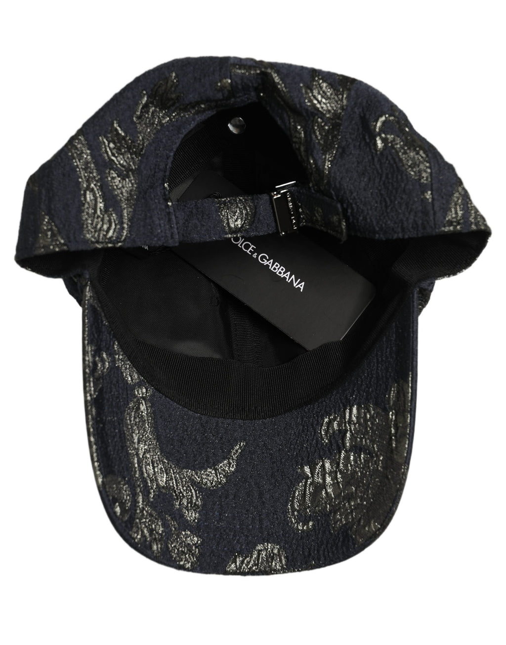 Men Black Floral Barocco Cotton Baseball Cap Hat