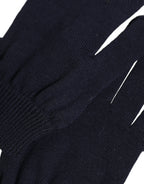 Men Dark Blue Cashmere Knitted Winter Gloves