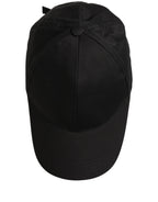 Men Black Cotton Baseball Cap 6 Panels Hat