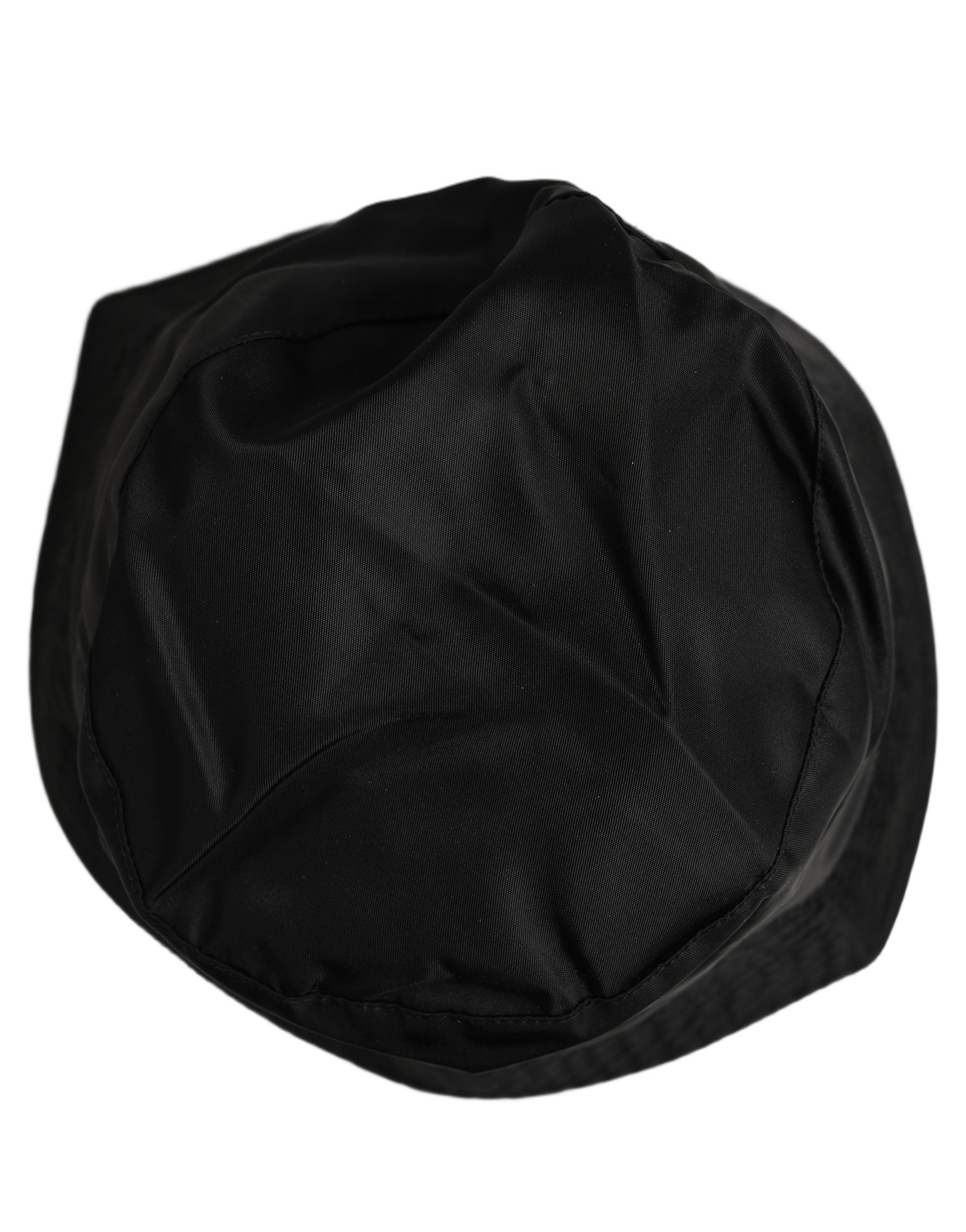 Men Black Nylon Wide Brim Bucket Capello Hat
