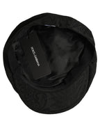 Men Black Floral Jacquard Newsboy Capello Hat