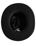 Men Black Classic Wide Brim Fedora Capello Hat