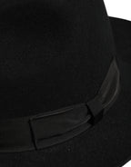 Men Black Classic Wide Brim Fedora Capello Hat