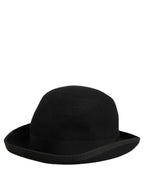 Men Black Rabbit Fur Felt Bowler Capello Hat