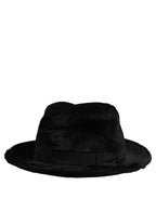 Men Black Classic Wide Brim Fedora Capello Hat