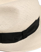 Men White Paper Straw Fedora Panama Capello Hat