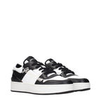 Black Leather Low Top Sneakers