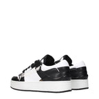 Black Leather Low Top Sneakers