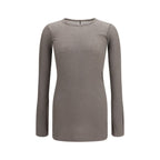 Brown Cotton Long Sleeve T-Shirt
