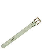 Green Embossed Leather Gold Buckle Belt Strap Bracelet