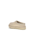 Beige Leather Mules