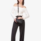 Black Polyethylene Shoulder Bag