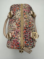 FENDI FF Canvas Flowers Handbag