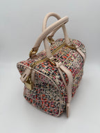 FENDI FF Canvas Flowers Handbag