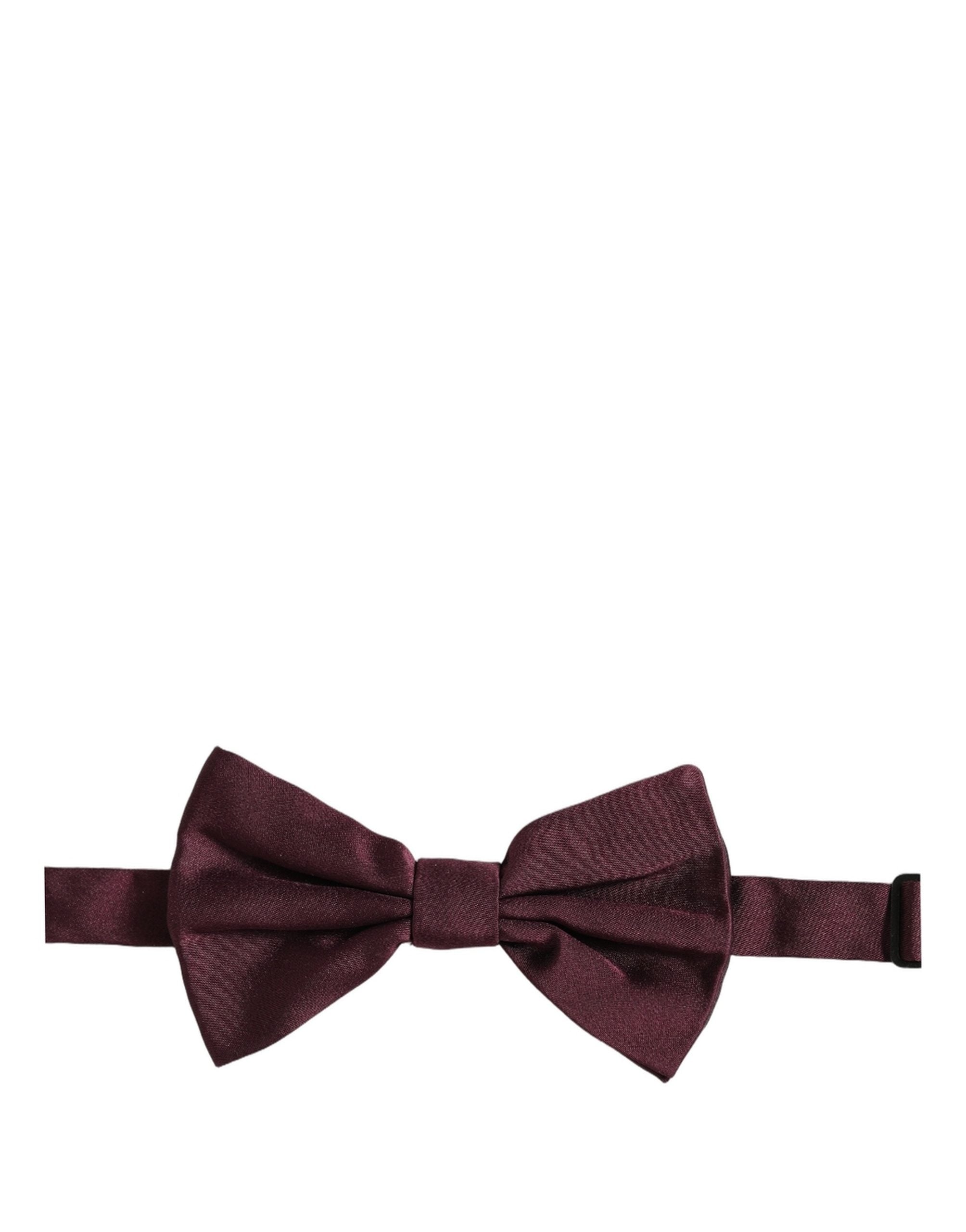 Men Maroon 100% Silk Adjustable Neck Papillon Bow Tie
