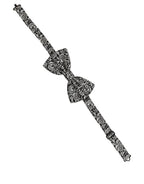 Tie Black White Paisley Silk Adjustable Neck Papillon Bow