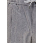 Gray Wool Oves Aries Casual Pants