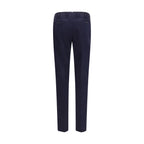 Blue Elastane Casual Pants