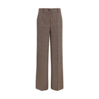 Brown Wool Oves Aries Casual Pants