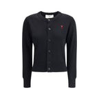 Black Merino Wool Cardigan