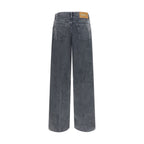 Gray Cotton Casual Pants