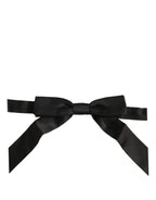 Men Black 100% SIlk Adjustable Neck Papillon Bow Tie