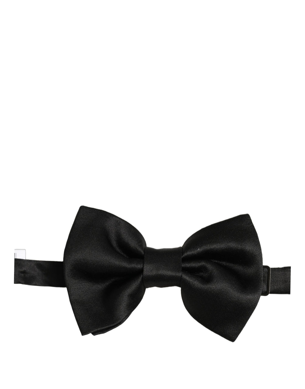 Men Black 100% Silk Adjustable Neck Papillon Bow Tie