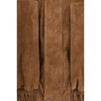 Brown Suede Leather Bomber